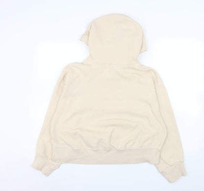Womens UK Size M Zara Beige Pullover Hoodie