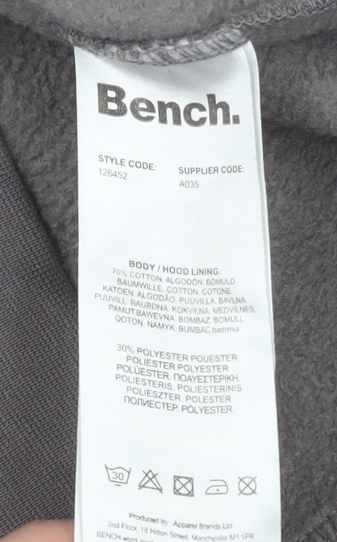 Womens UK Size M Bench Grey Pullover Hoodie