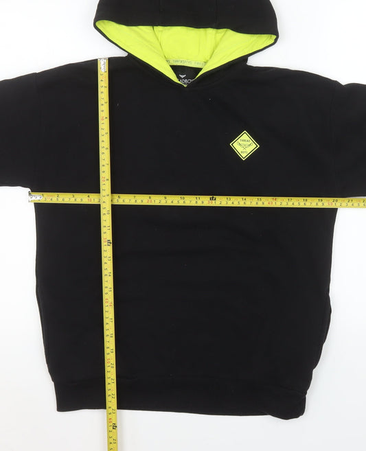 Boys UK Size 11-12 Years Threadboys Black Pullover Hoodie