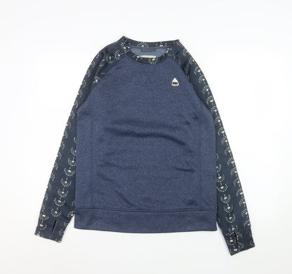 Mens UK Size XS Burton Blue Pullover Sweatshirt