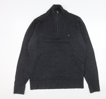 Mens UK Size M Tommy Hilfiger Grey Pullover Sweatshirt