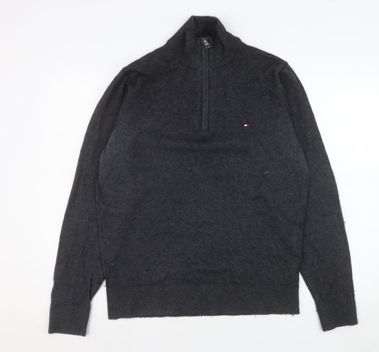 Mens UK Size M Tommy Hilfiger Grey Pullover Sweatshirt