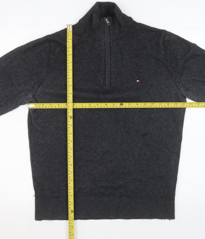Mens UK Size M Tommy Hilfiger Grey Pullover Sweatshirt
