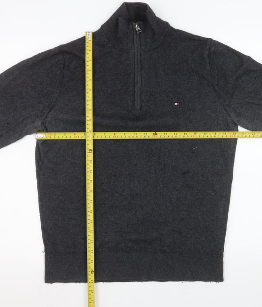 Mens UK Size M Tommy Hilfiger Grey Pullover Sweatshirt