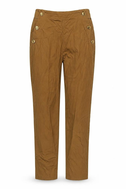 Massimo Dutti Women Brown High Rise Chino Trousers Size 8