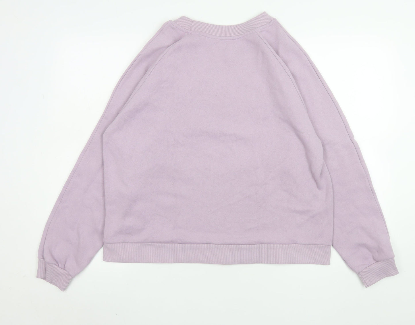 Womens UK Size L Bershka Purple Pullover Sweatshirt
