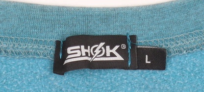 Mens UK Size L Shock Blue Pullover Sweatshirt
