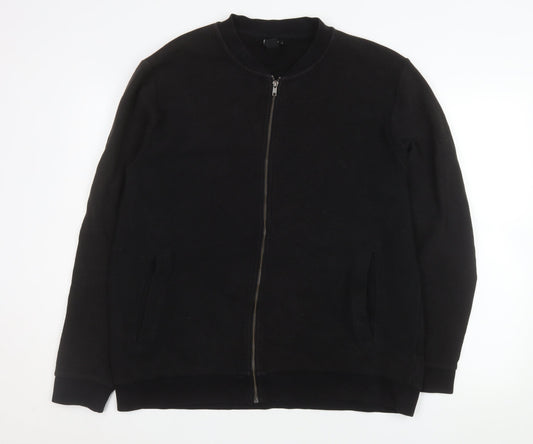 Mens UK Size XL H&M Black Bomber Jacket