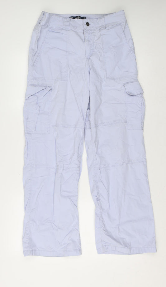 Mens UK Size 29 Hollister Regular Fit Cargo Grey Trousers