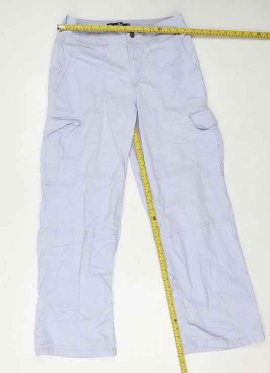 Mens UK Size 29 Hollister Regular Fit Cargo Grey Trousers