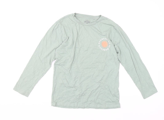 Girls UK Size 11-12 Years Unit Kids Green Basic T-Shirt