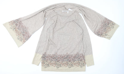 Womens UK Size S Punt Roma Beige Pullover Jumper