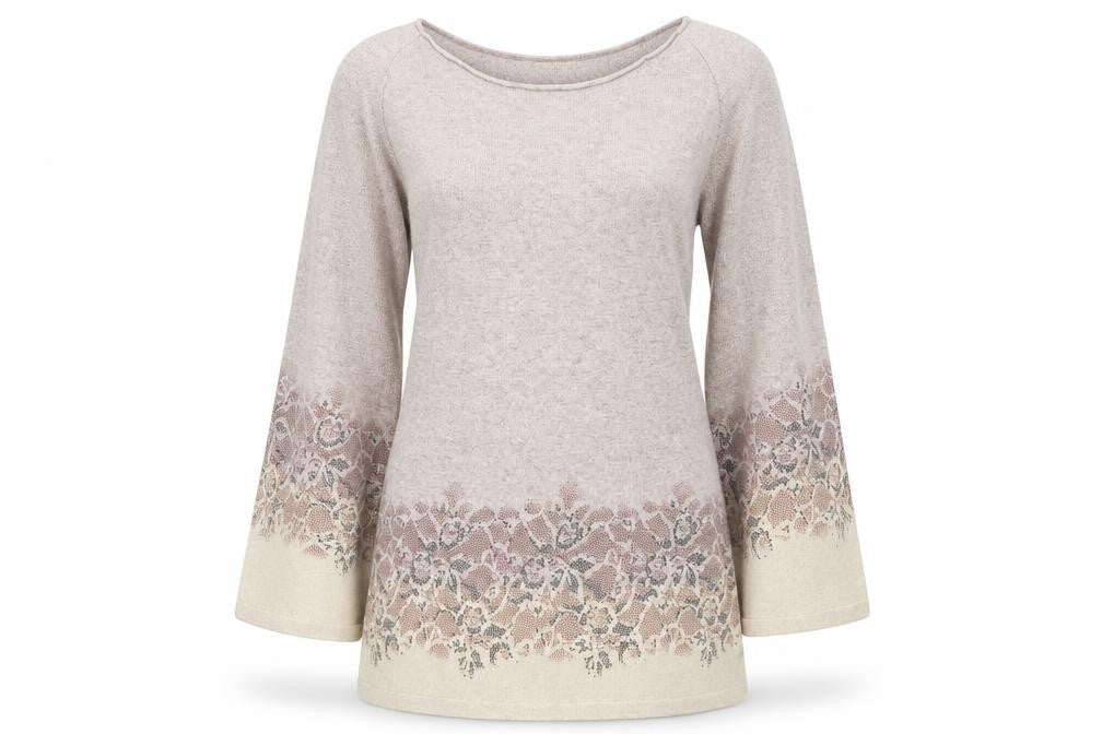 Womens UK Size S Punt Roma Beige Pullover Jumper