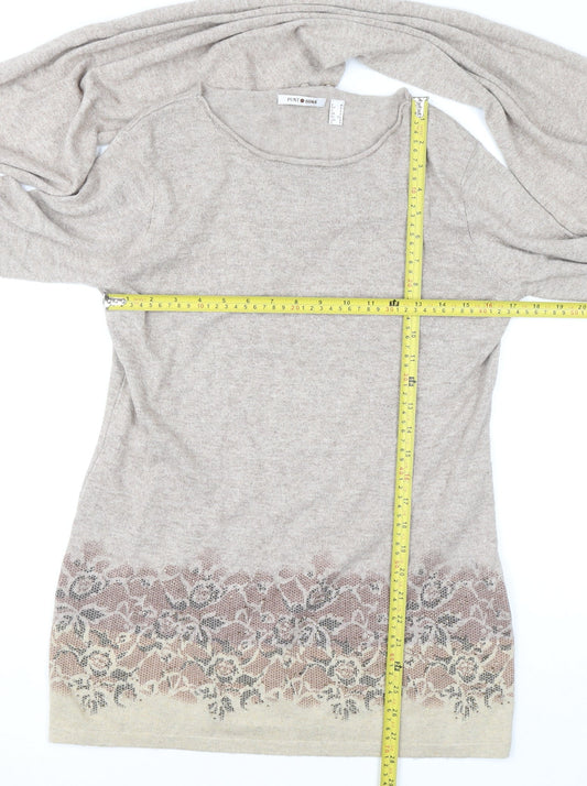 Womens UK Size S Punt Roma Beige Pullover Jumper