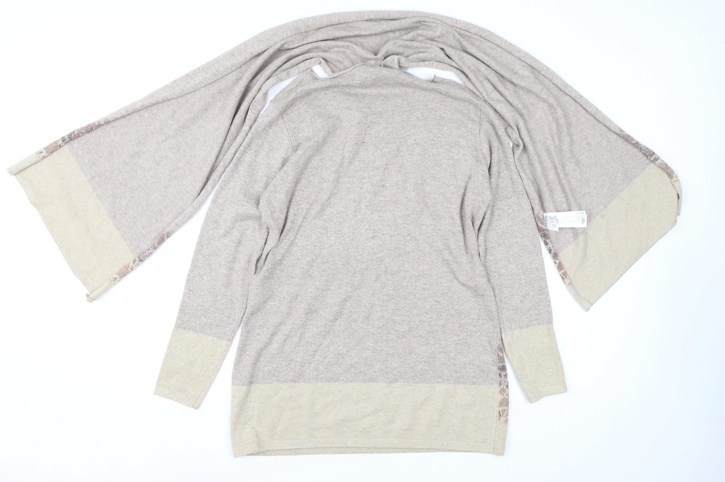 Womens UK Size S Punt Roma Beige Pullover Jumper
