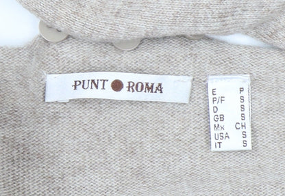 Womens UK Size S Punt Roma Beige Pullover Jumper