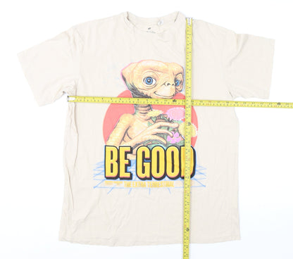Boys UK Size 14 Years H&M Beige Basic T-Shirt