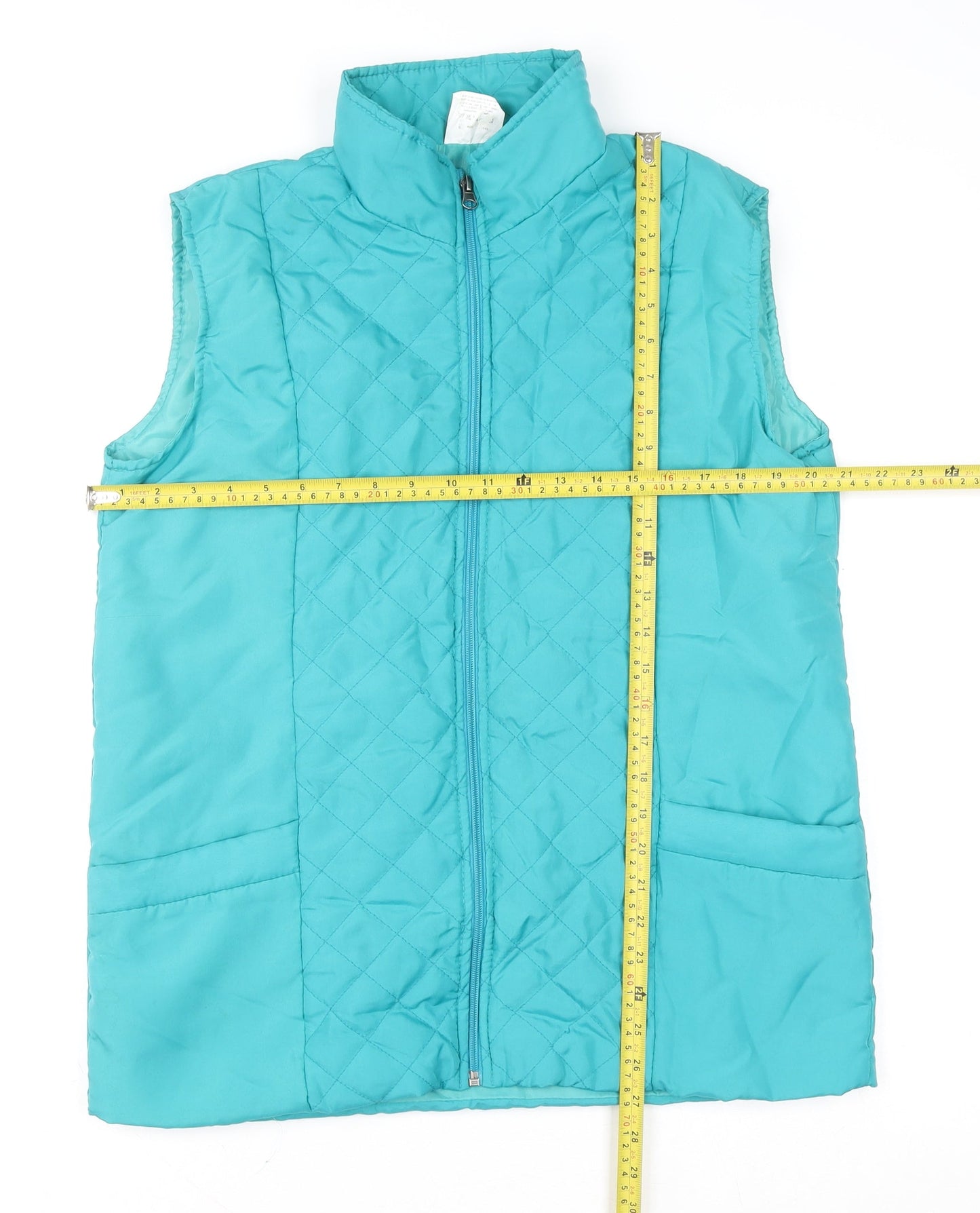 Womens UK Size M Anne de Lançay Blue Quilted Coat