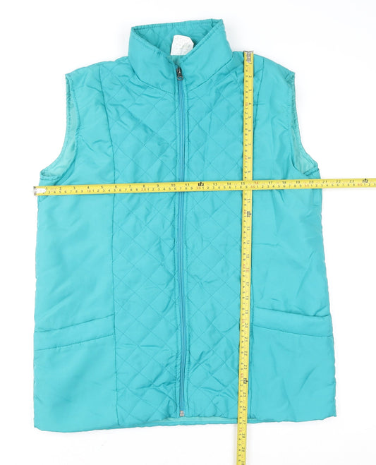 Womens UK Size M Anne de Lançay Blue Quilted Coat