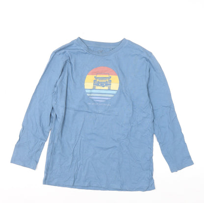 Boys UK Size 11-12 Years Unit Kids Blue Basic Pullover T-Shirt