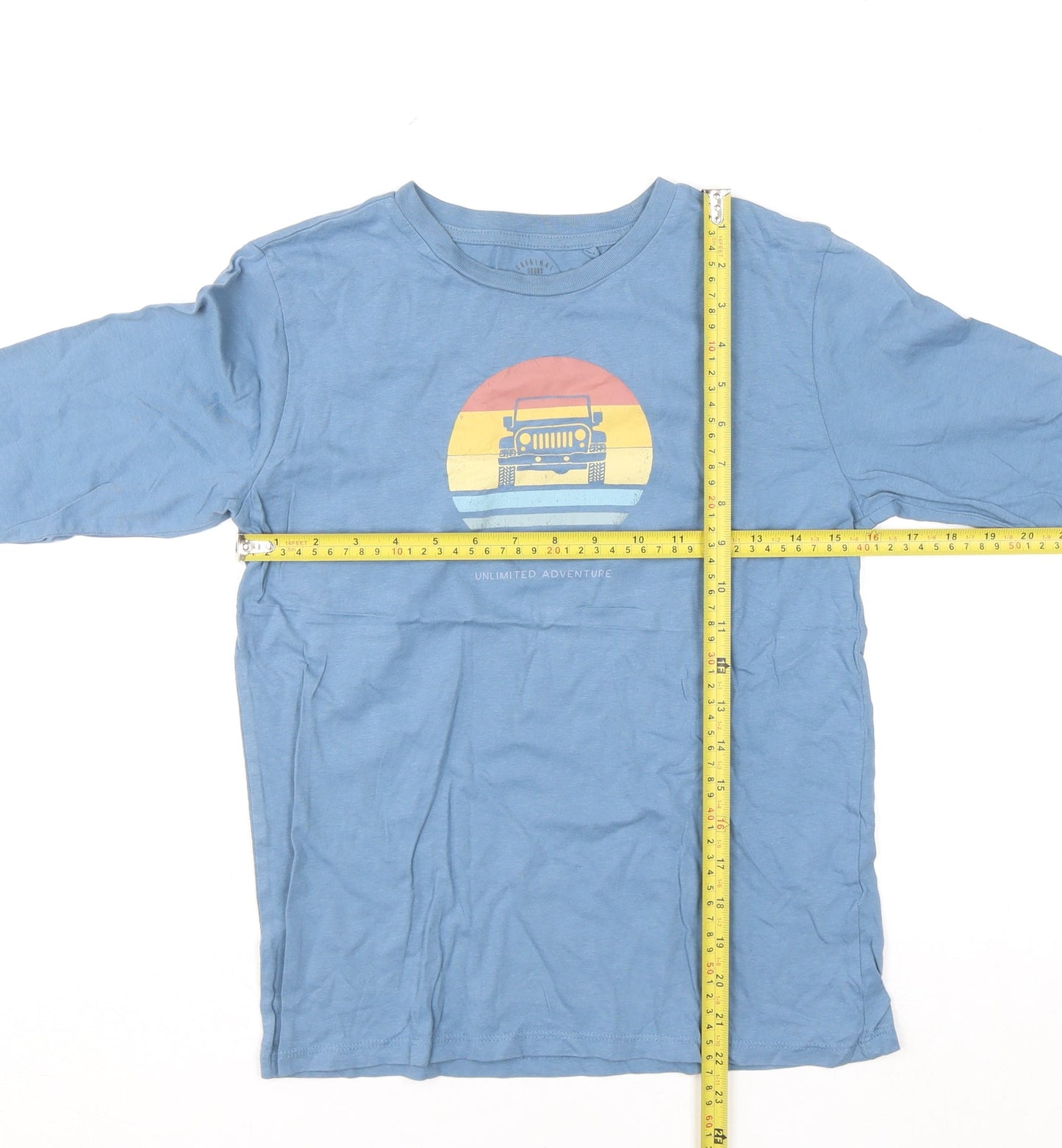 Boys UK Size 11-12 Years Unit Kids Blue Basic Pullover T-Shirt
