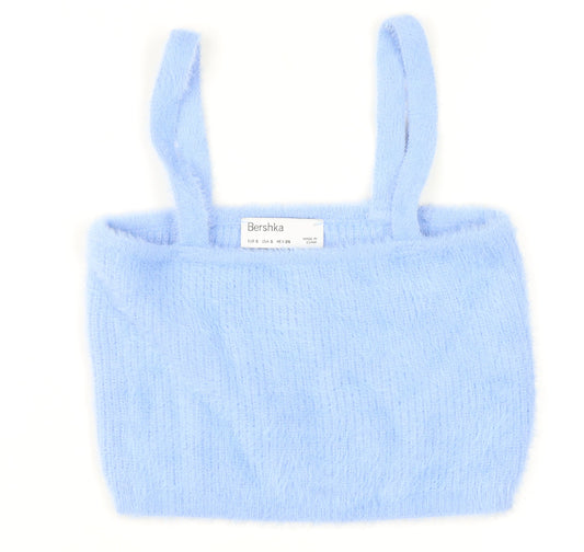 Womens UK Size S Bershka Blue Camisole Tank