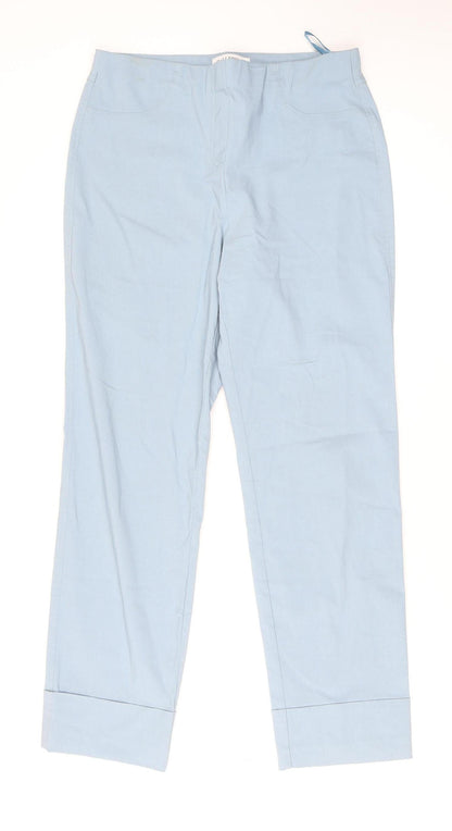 Womens UK Size M Gallery Regular Fit Chino Blue Trousers