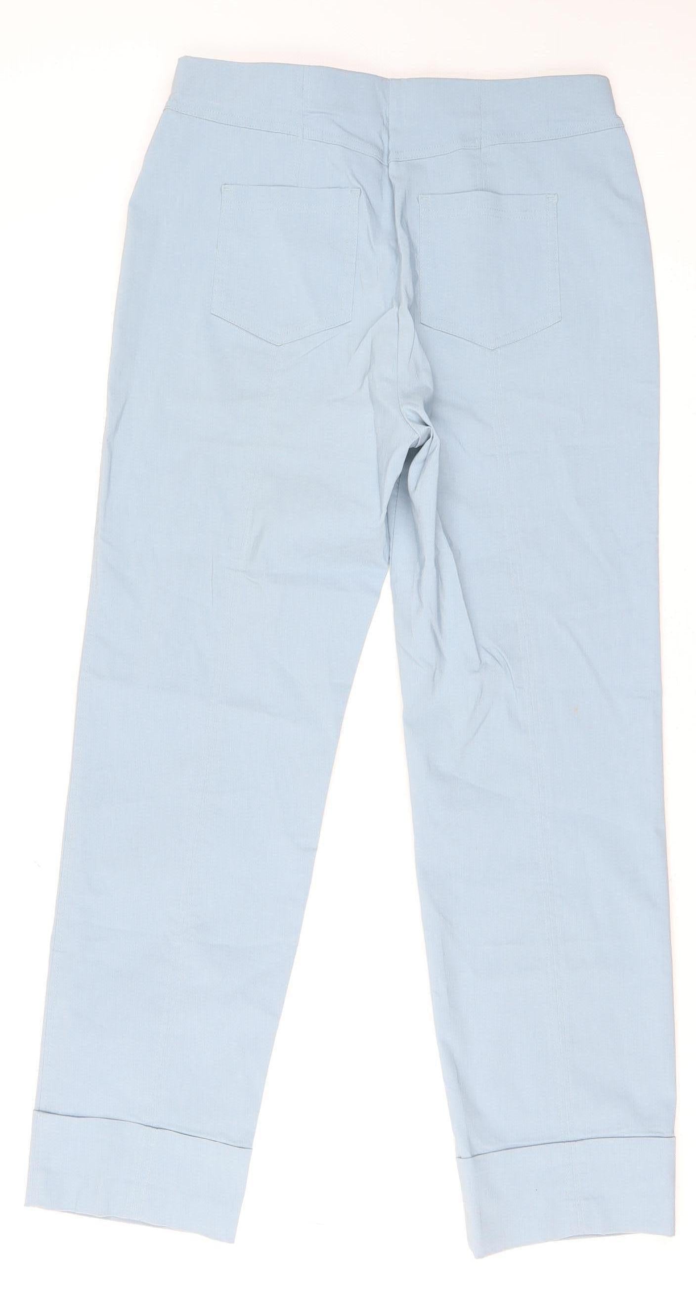 Womens UK Size M Gallery Regular Fit Chino Blue Trousers