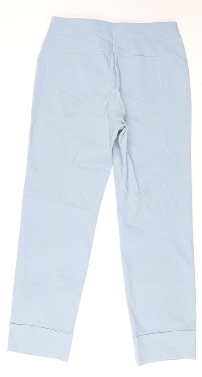 Womens UK Size M Gallery Regular Fit Chino Blue Trousers