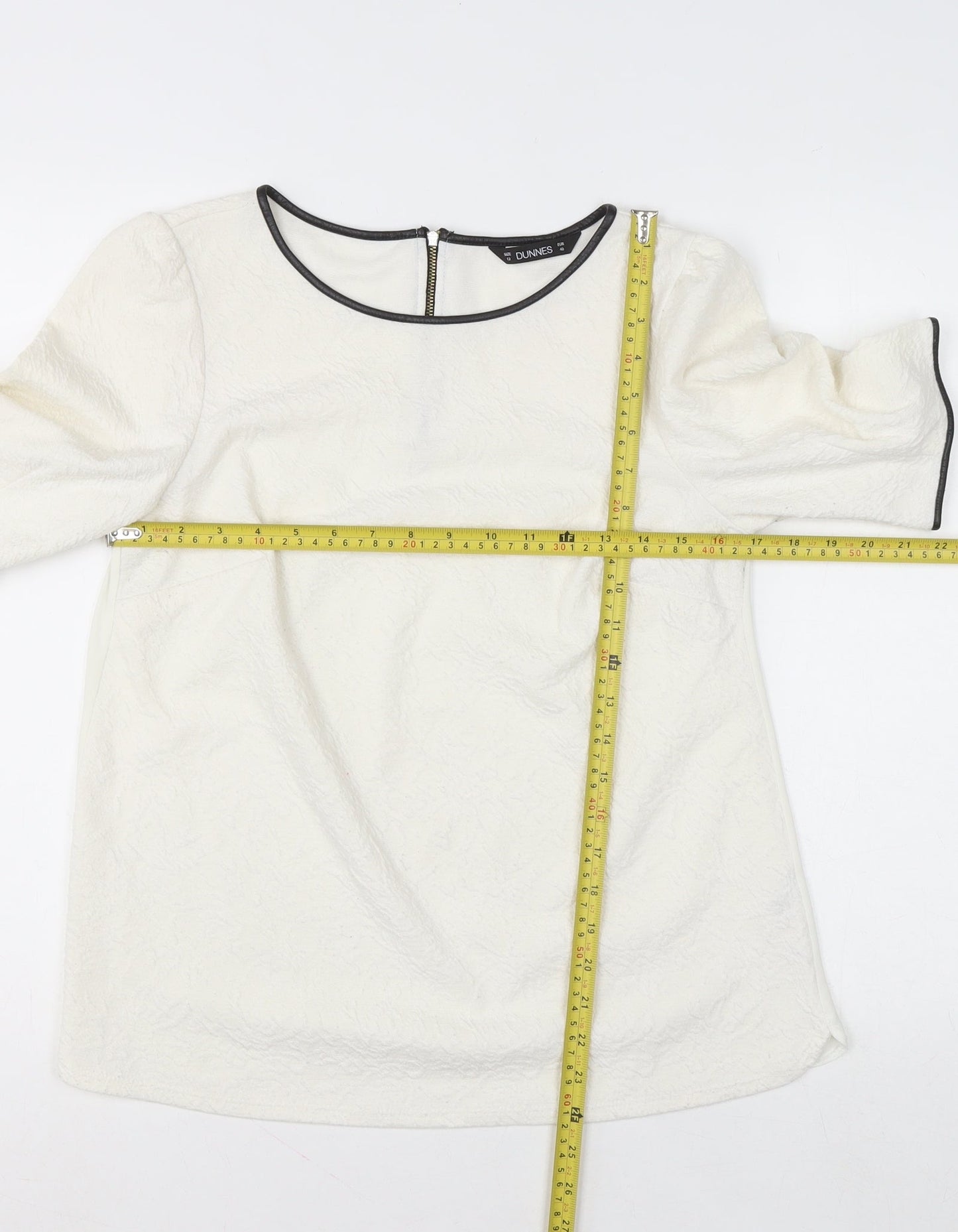 Womens UK Size 12 Dunnes Ivory Basic Blouse