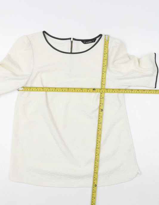 Womens UK Size 12 Dunnes Ivory Basic Blouse