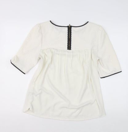 Womens UK Size 12 Dunnes Ivory Basic Blouse
