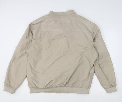 Mens UK Size L Easy Classic Collection Beige Bomber Jacket