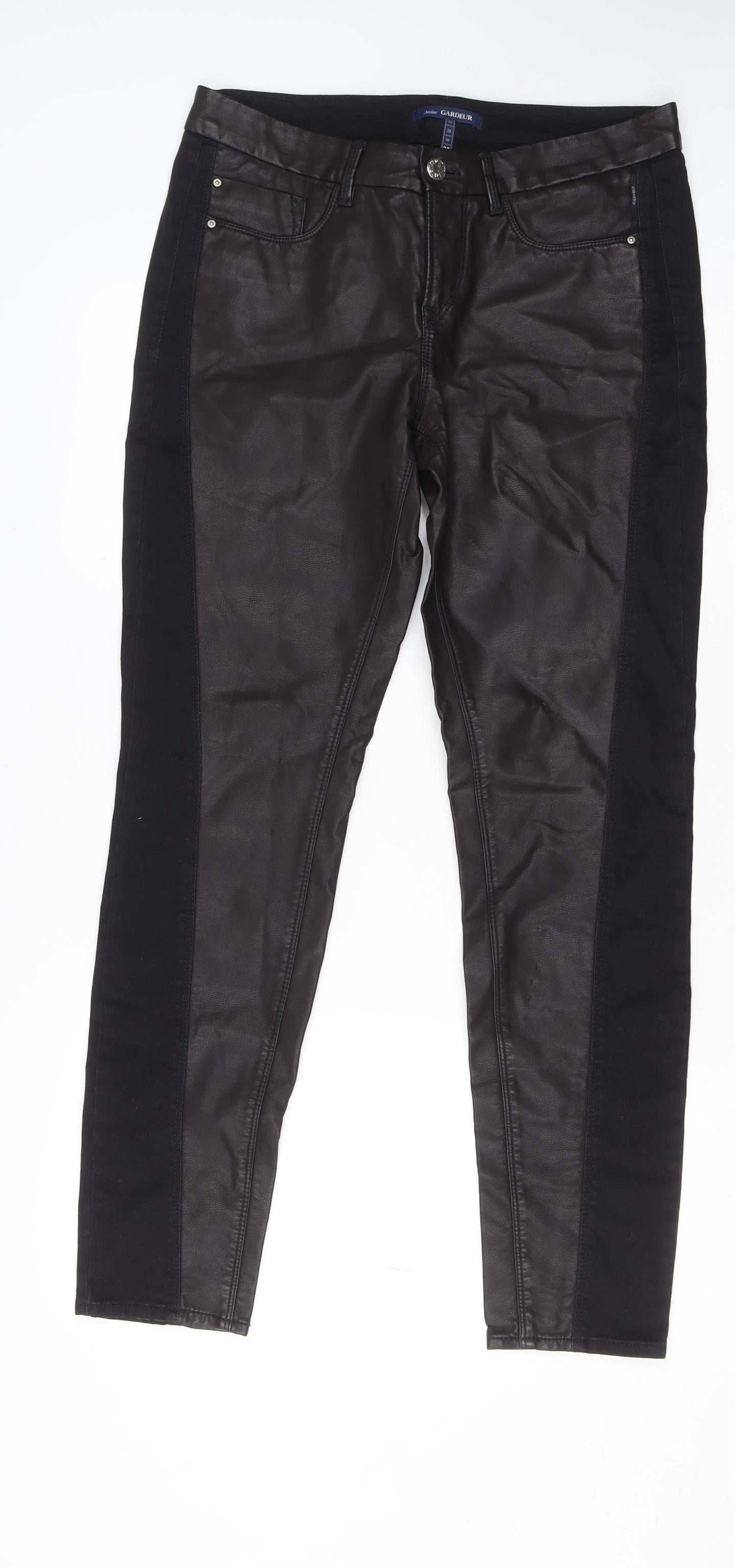 Womens UK Size 10 Atelier Gardeur Slim Fit Casual Party/Cocktail Black Trousers