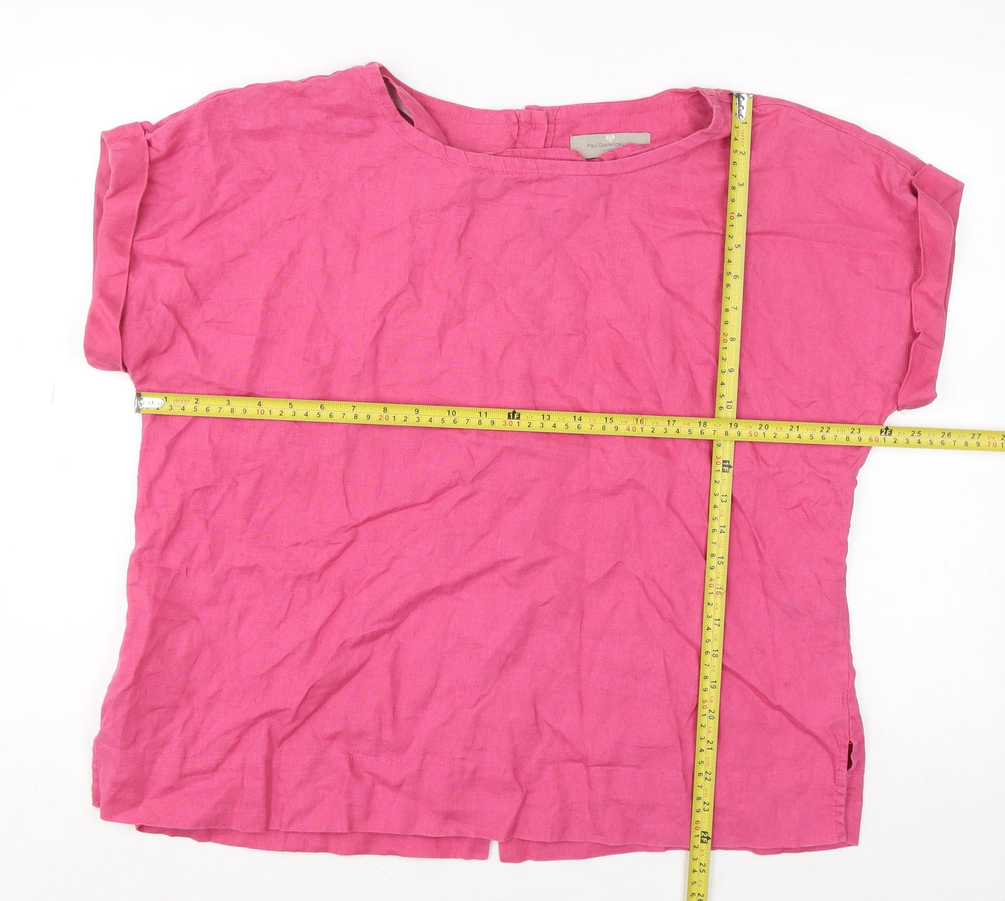 Womens UK Size L Paul Costelloe Living Pink Basic Blouse