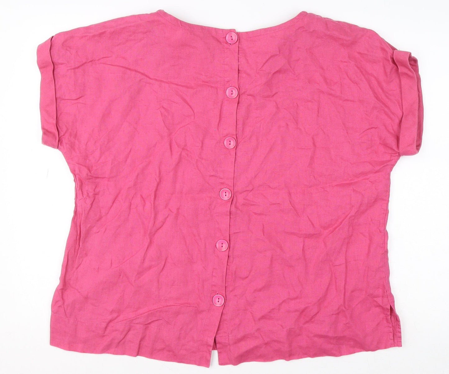 Womens UK Size L Paul Costelloe Living Pink Basic Blouse