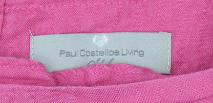 Womens UK Size L Paul Costelloe Living Pink Basic Blouse