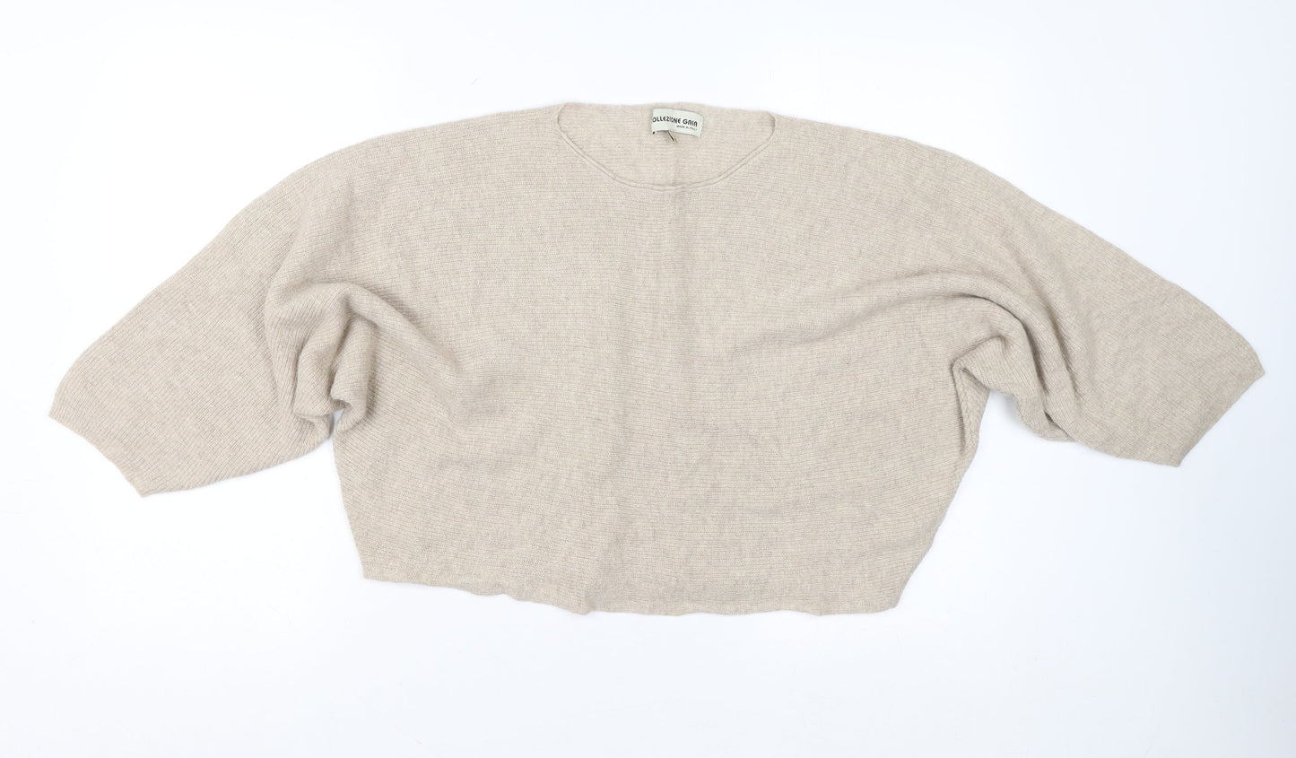 Womens UK Size M Collezione Gaia Beige Pullover Jumper