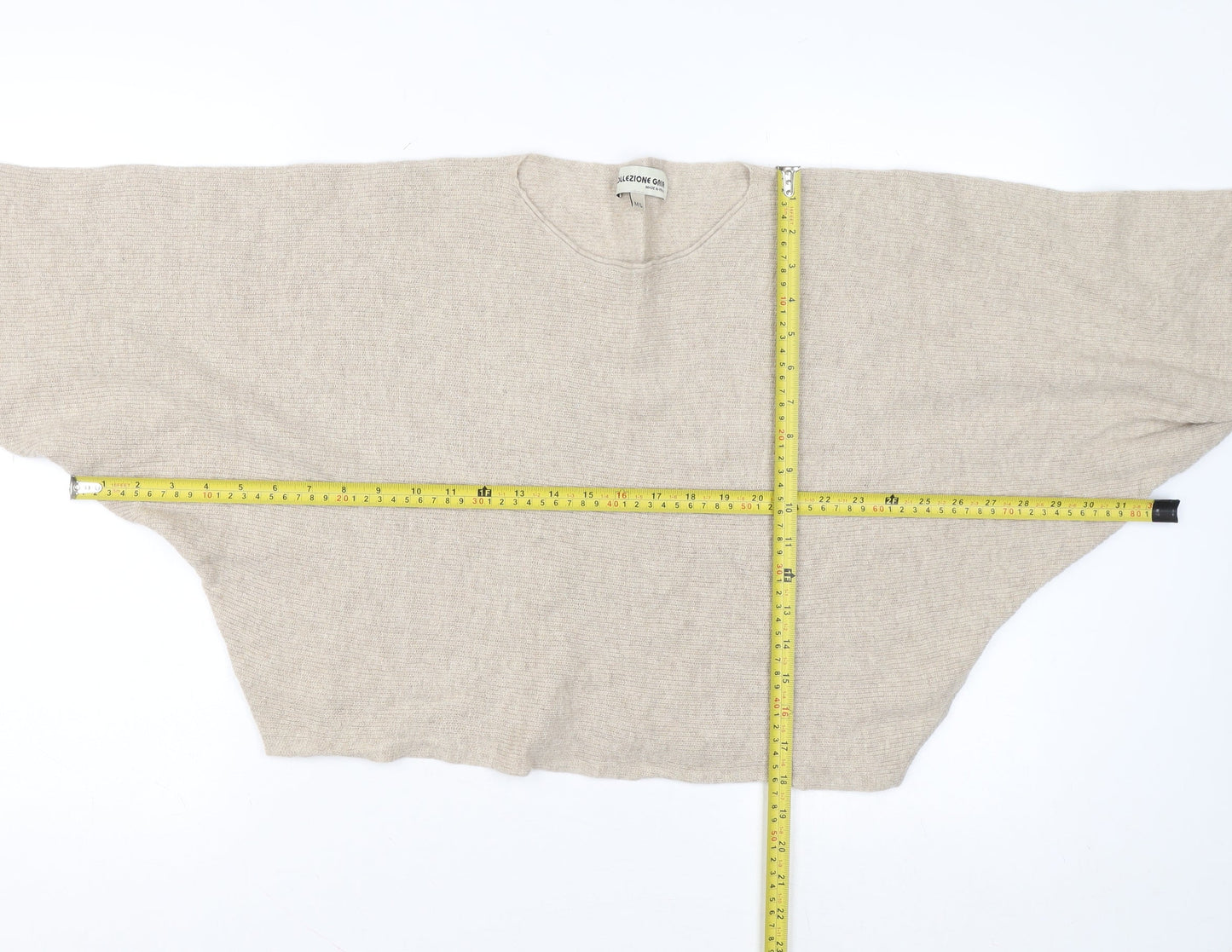 Womens UK Size M Collezione Gaia Beige Pullover Jumper