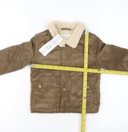 Fred & Flo Unisex Baby Brown Corduroy Sherpa Collar Jacket 12-18 Months