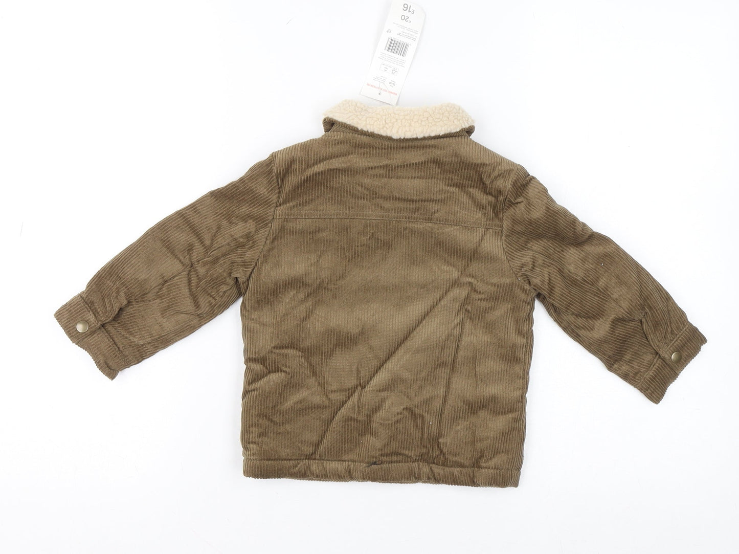 Fred & Flo Unisex Baby Brown Corduroy Sherpa Collar Jacket 12-18 Months