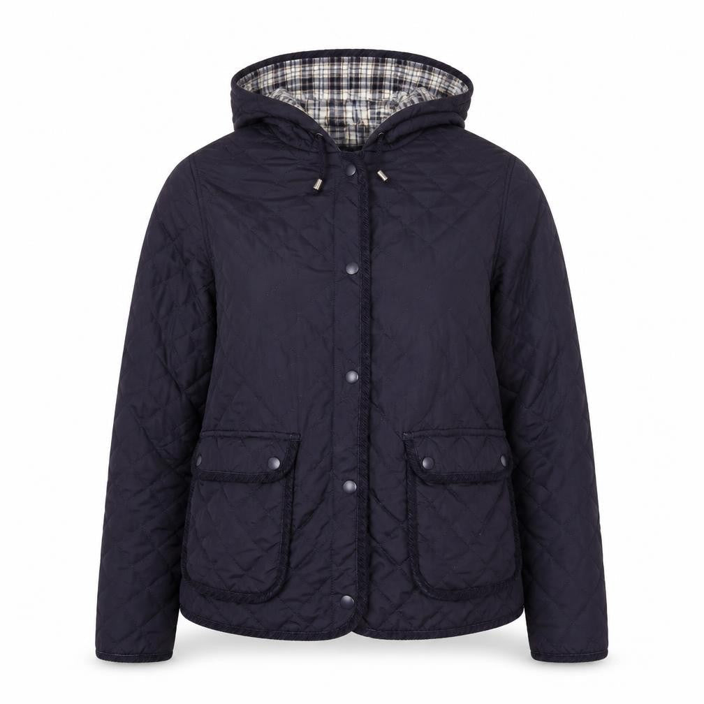 Womens UK Size 12 Topshop Blue Quilted Coat