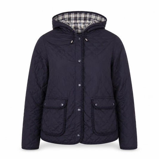 Womens UK Size 12 Topshop Blue Quilted Coat