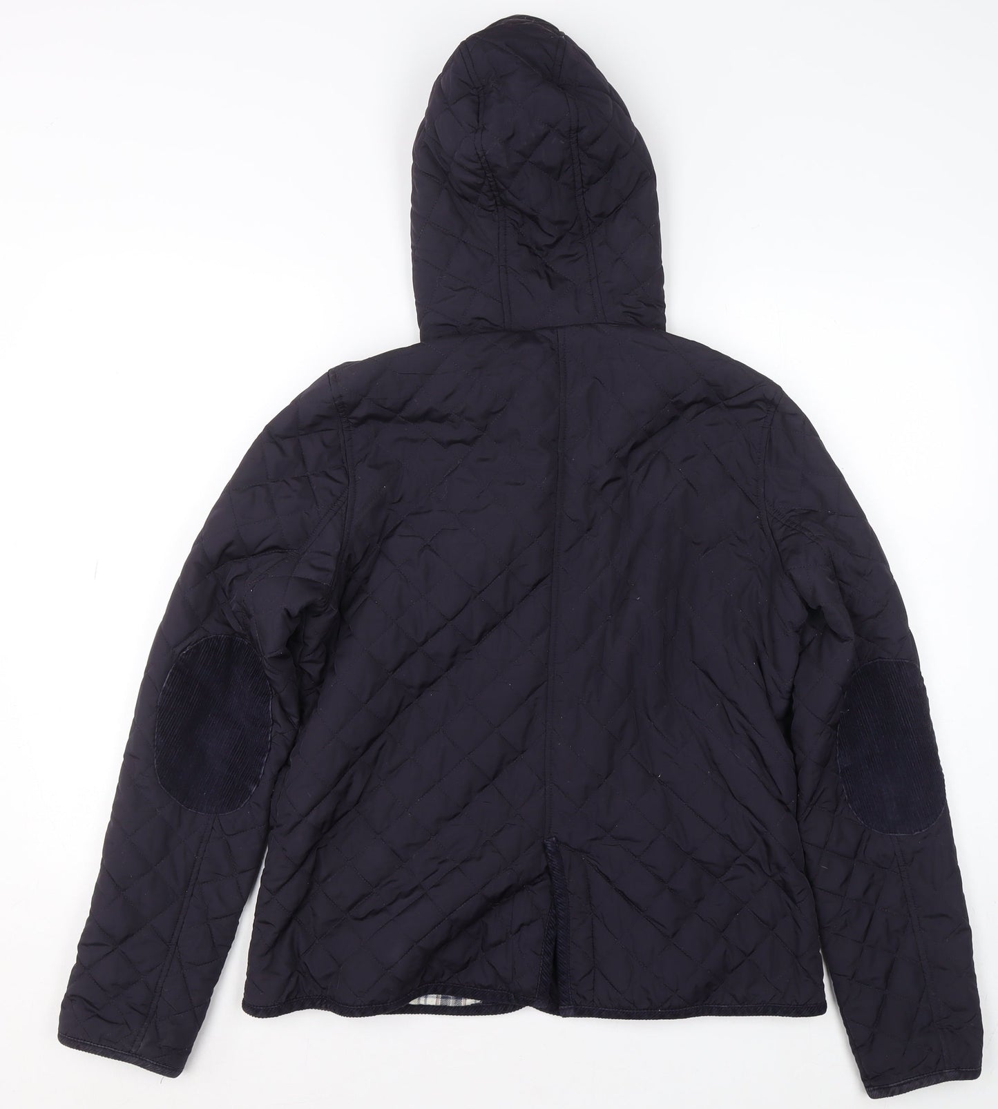 Womens UK Size 12 Topshop Blue Quilted Coat