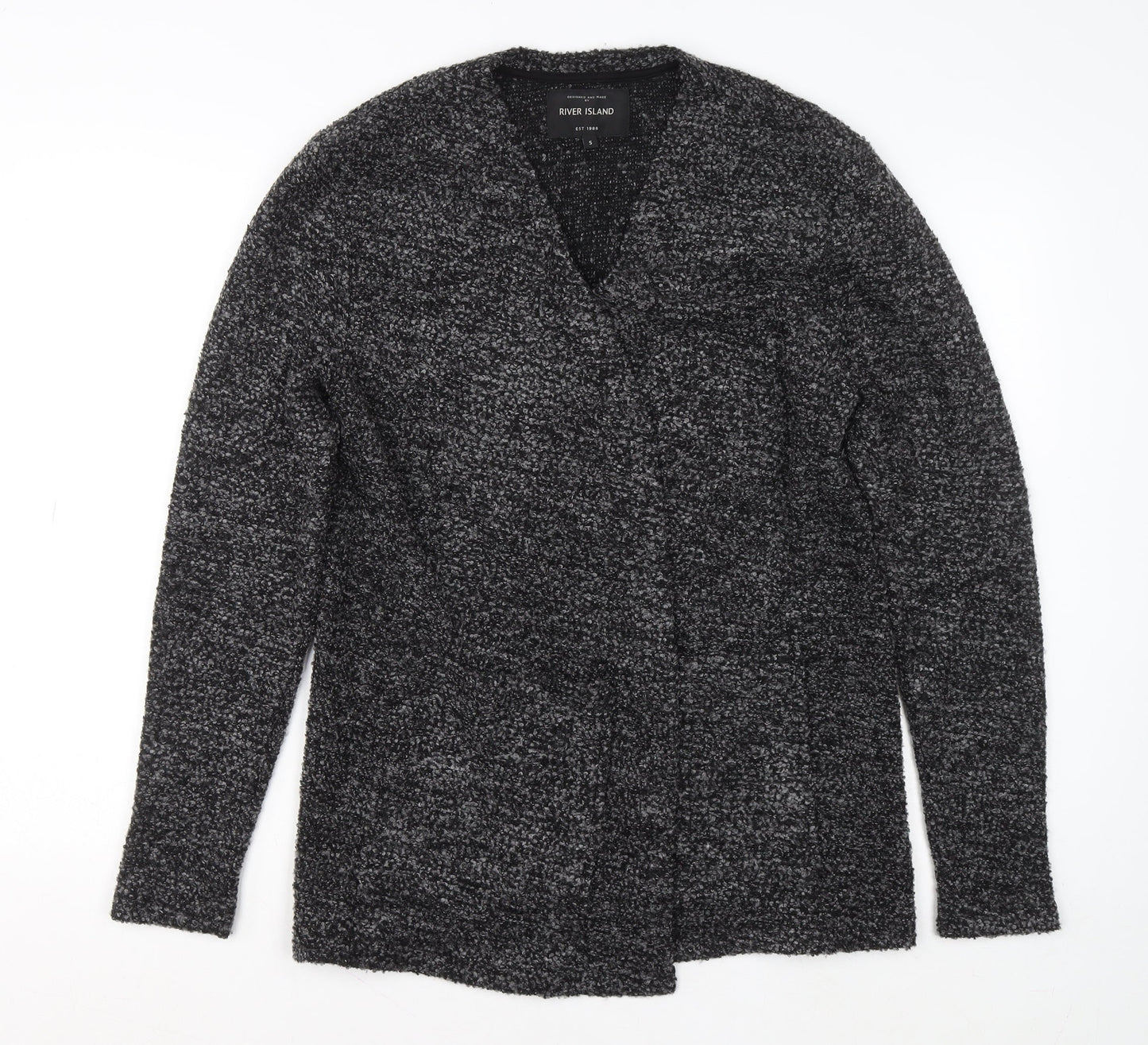Womens UK Size S River Island Grey Cardigan Jumper