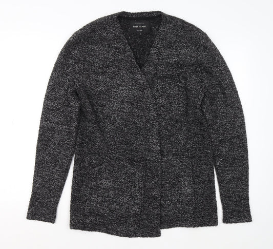 Womens UK Size S River Island Grey Cardigan Jumper
