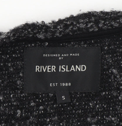 Womens UK Size S River Island Grey Cardigan Jumper