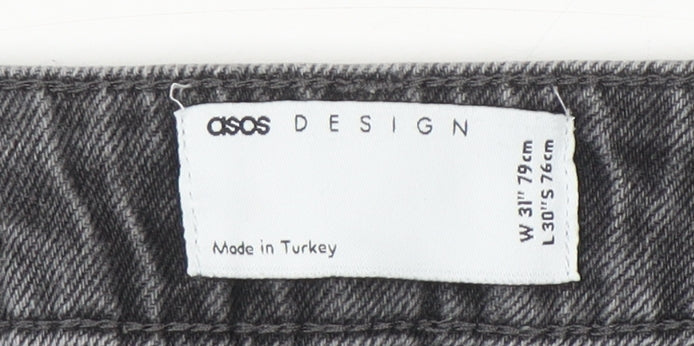 Mens UK Size 31 ASOS Regular Fit Tapered Grey Jeans