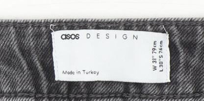 Mens UK Size 31 ASOS Regular Fit Tapered Grey Jeans
