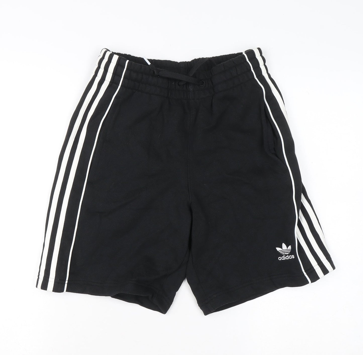 Adidas Men's Black XS Athletic Sweat Shorts 100% Cotton Drawstring